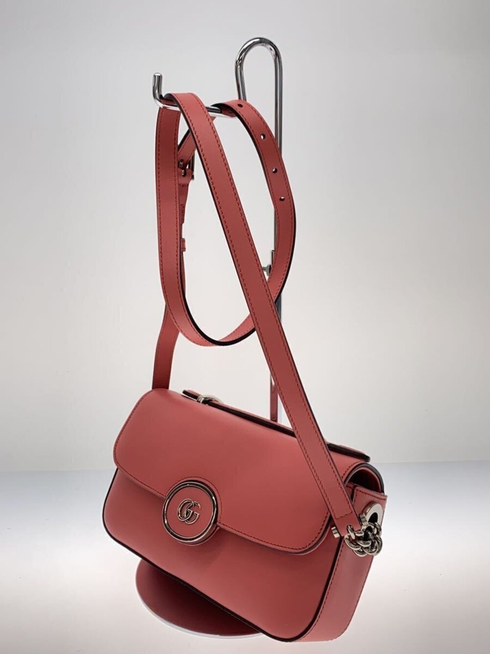 Gucci Pink Bag GG Leather Double Shoulder GG Pink
